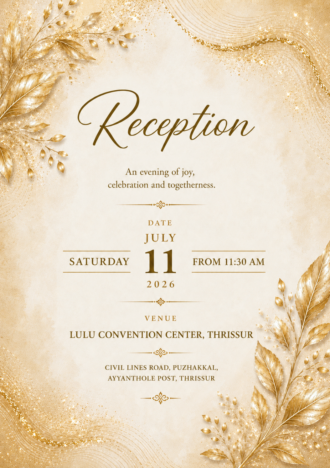 Reception invitation card
