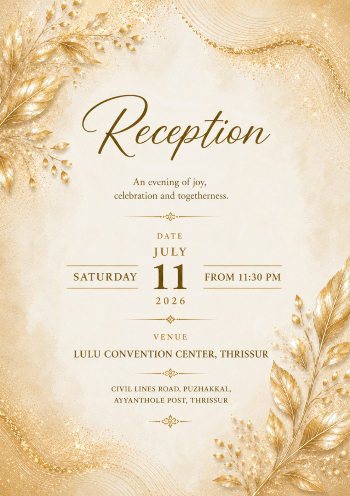 Reception invitation card